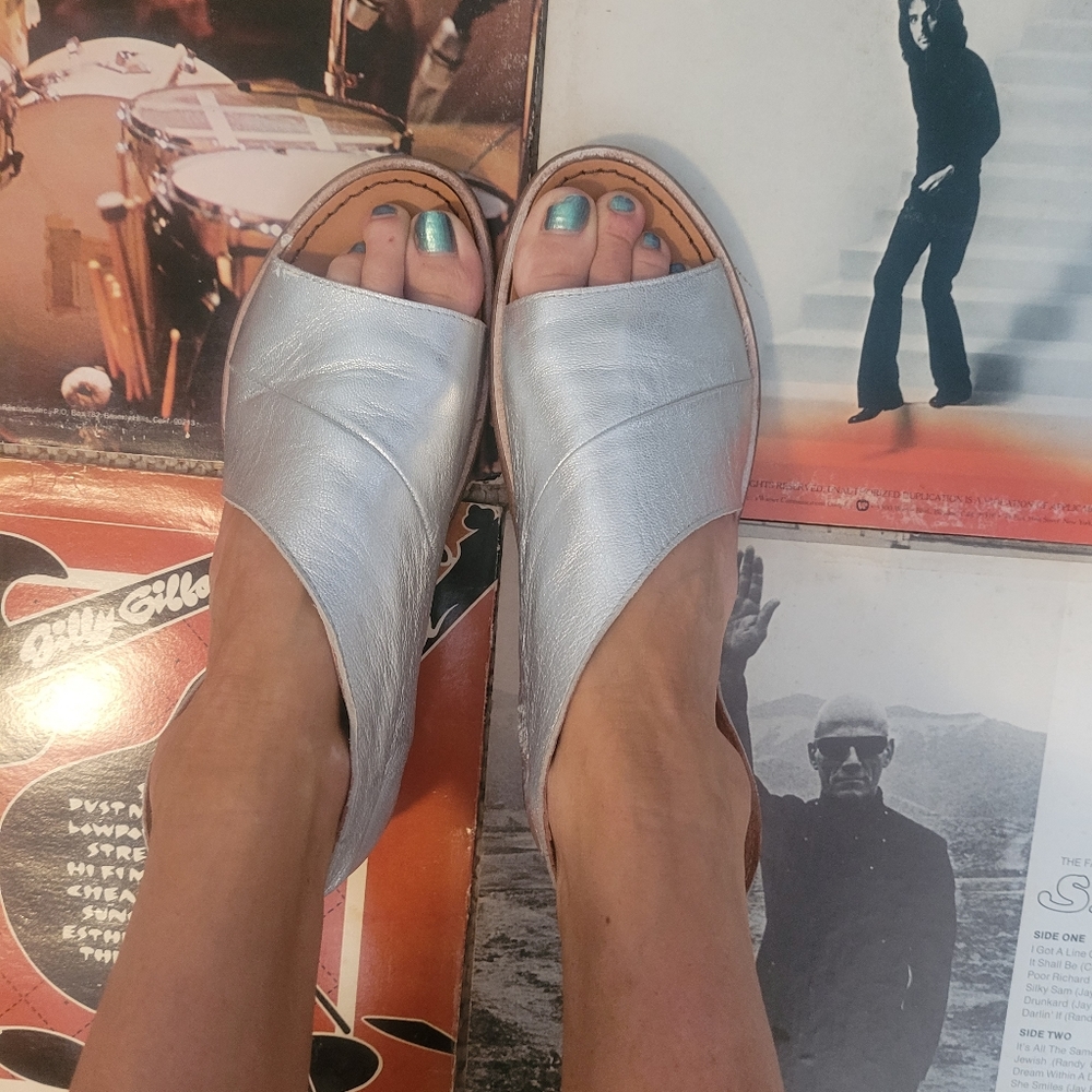 Free People silver sandals